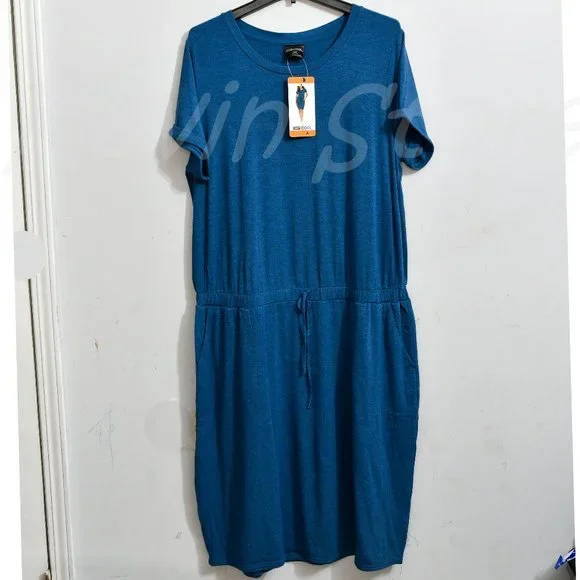 chinese dress ladies 32 DEGREES Dress Size M Ladies' Soft Lux Short Sleeve Black at Amazon Women's  Clothing store main image 0